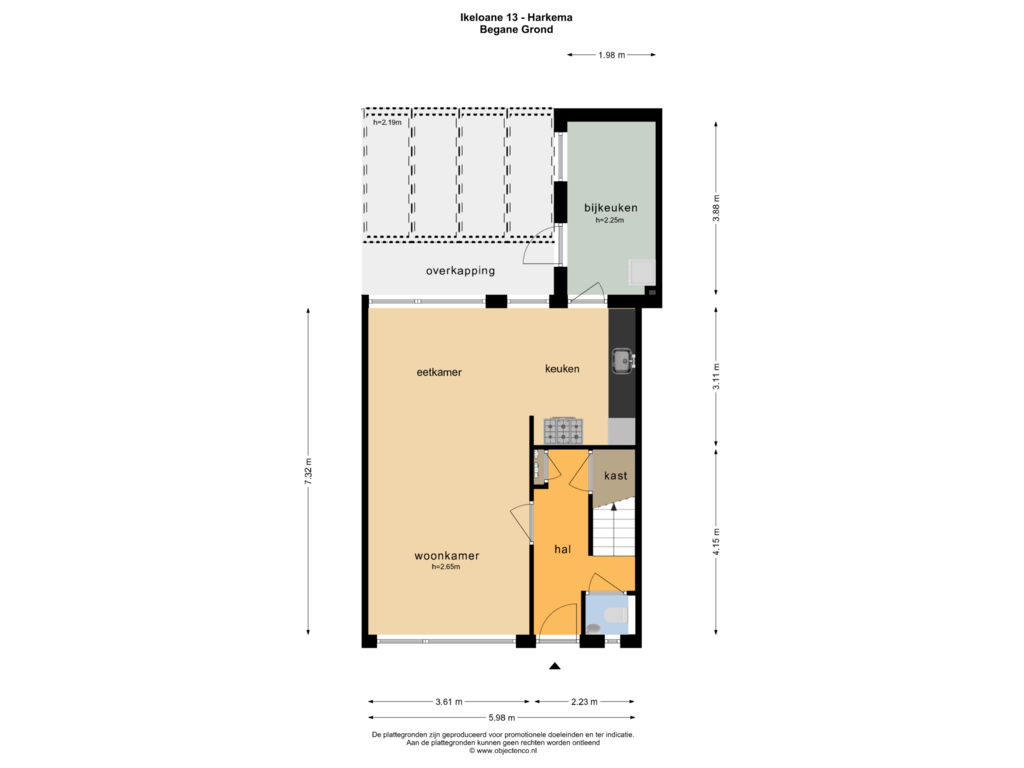 Bekijk plattegrond van BEGANE GROND van Ikeloane 13