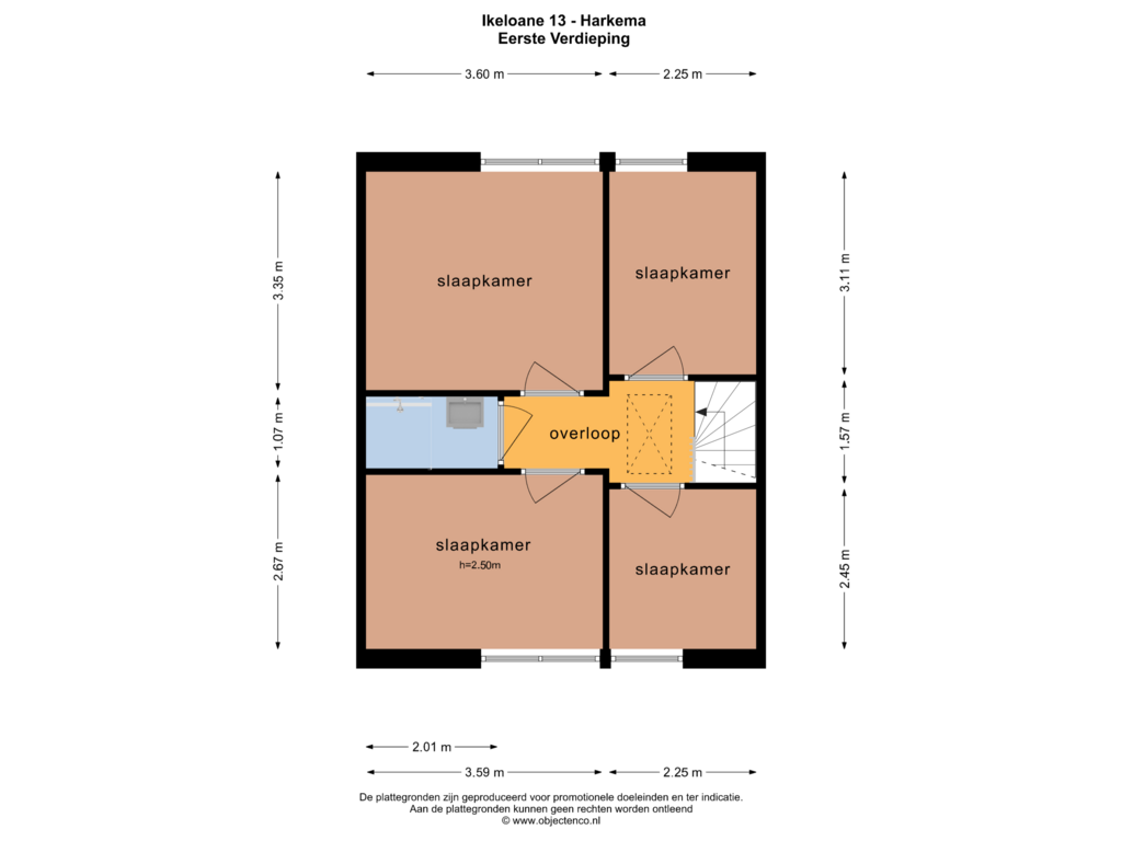 Bekijk plattegrond van EERSTE VERDIEPING van Ikeloane 13