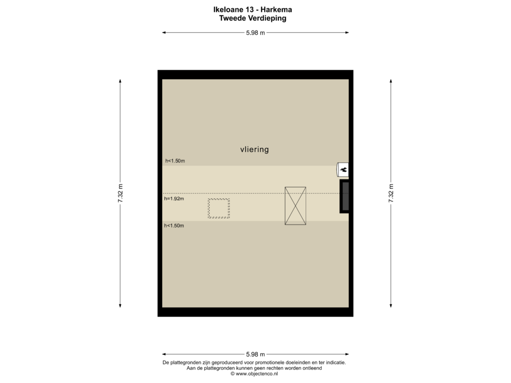 Bekijk plattegrond van TWEEDE VERDIEPING van Ikeloane 13