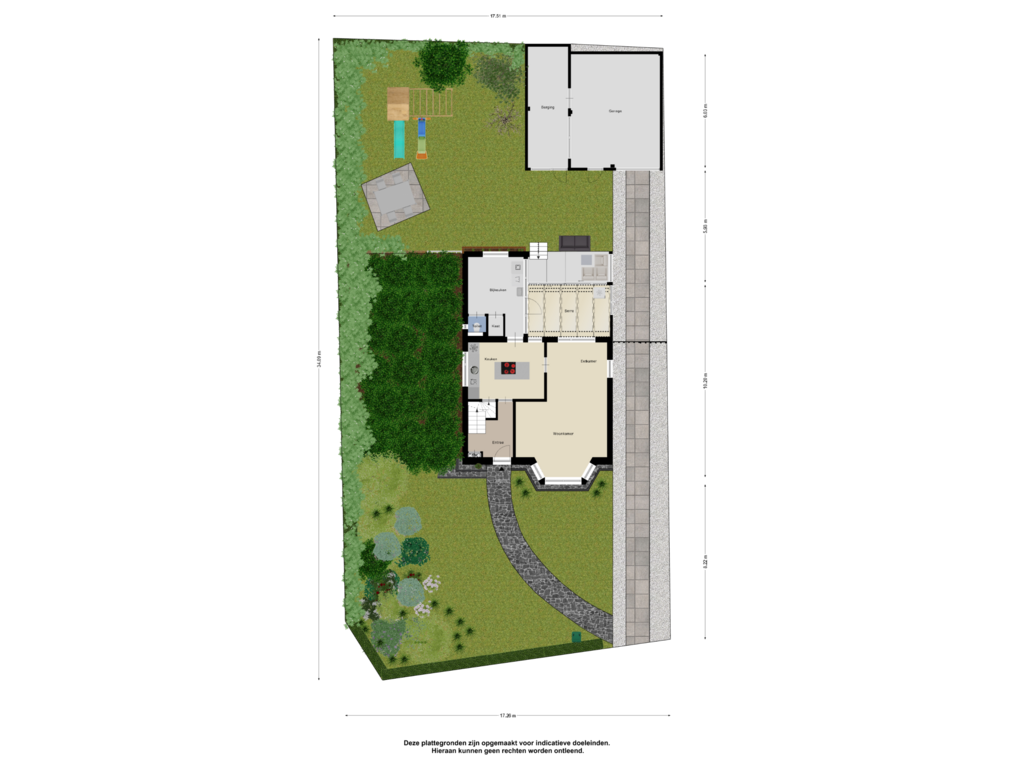 Bekijk plattegrond van Begane Grond -Tuin van Hapseweg 8-C