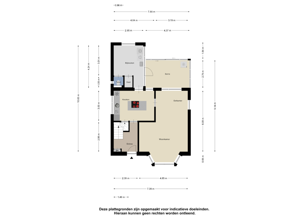 Bekijk plattegrond van Begane Grond van Hapseweg 8-C