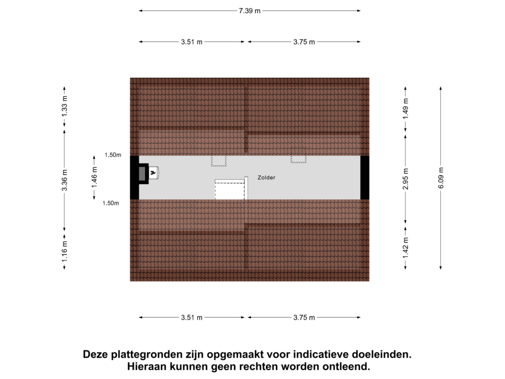 Bekijk plattegrond van Zolder van Hapseweg 8-C