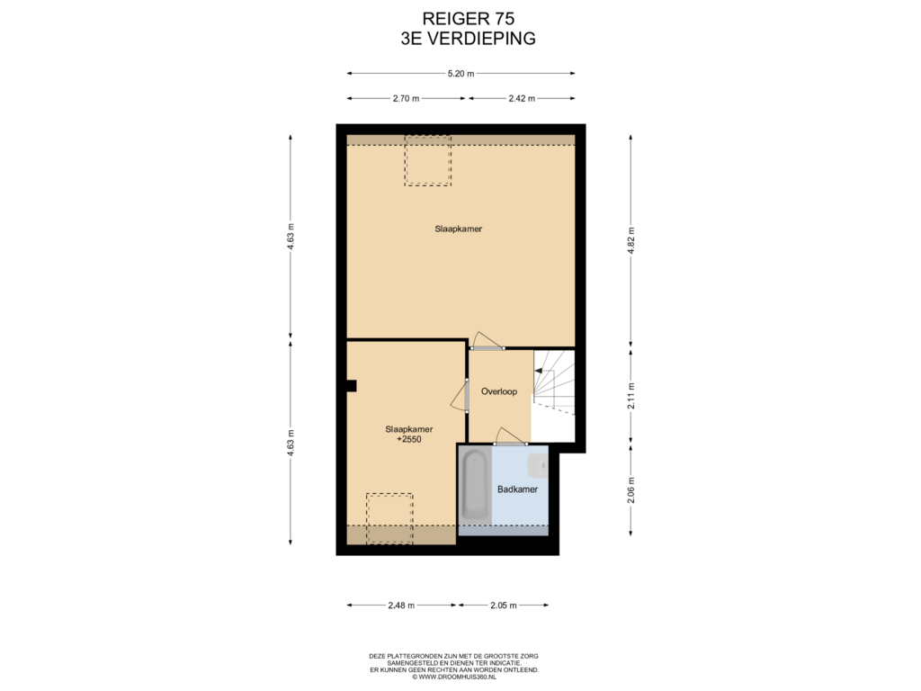 Bekijk plattegrond van 3E Verdieping van Reiger 75