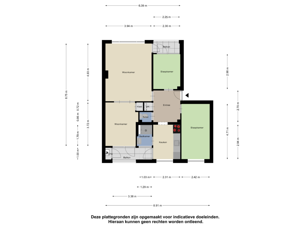 View floorplan of Appartement of Hertog Arnoldstraat 18