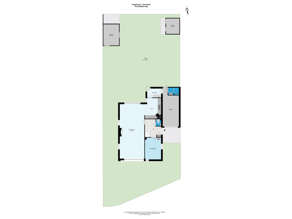 Bekijk plattegrond van Perceeltekening van Oogstweg 3