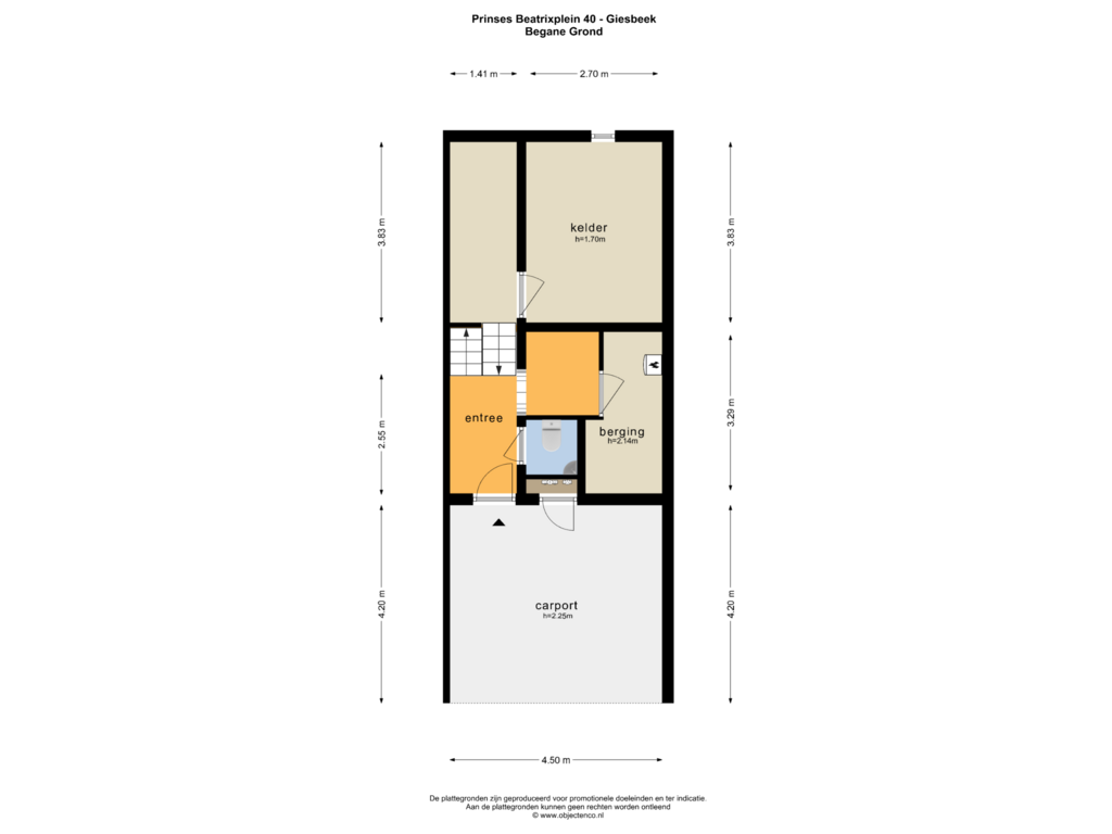 Bekijk plattegrond van BEGANE GROND van Prinses Beatrixplein 40