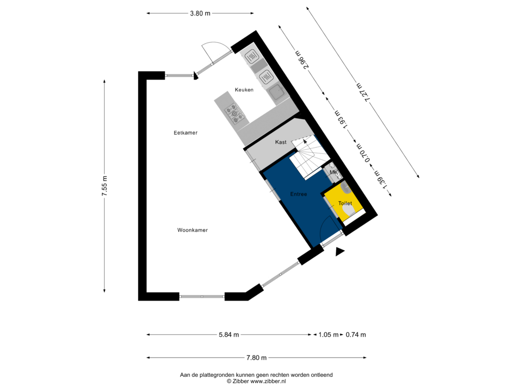 Bekijk plattegrond van Begane grond van Hanenspoor 9