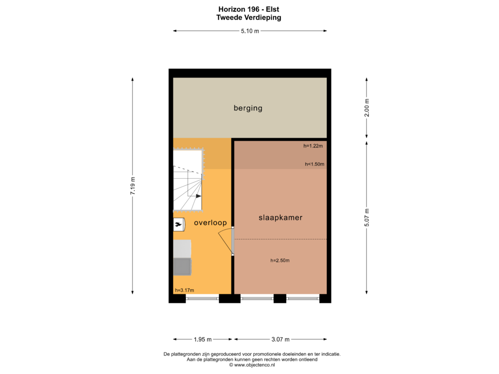 View floorplan of TWEEDE VERDIEPING of Horizon 196