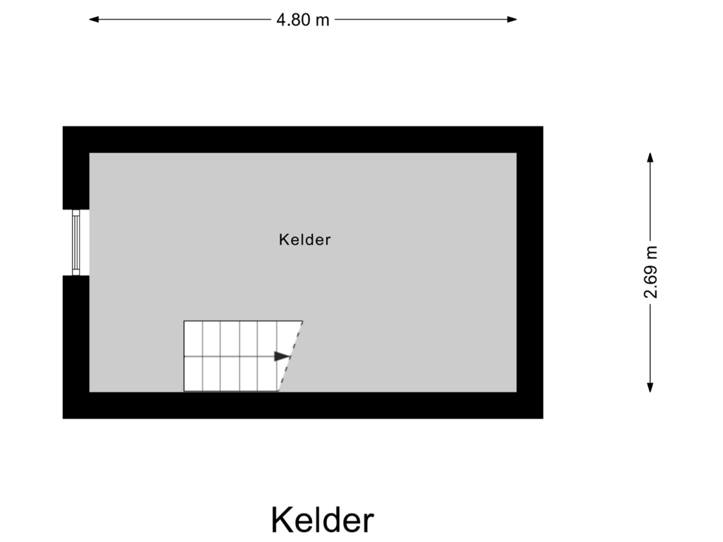 Bekijk plattegrond van Kelder van Roedje Ghielenstraat 8