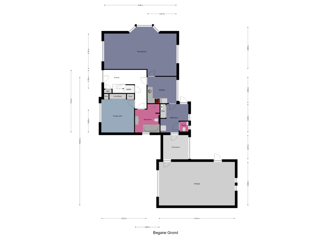 Bekijk plattegrond van Begane Grond van Roedje Ghielenstraat 8