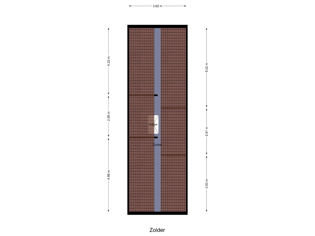 Bekijk plattegrond van Zolder van Roedje Ghielenstraat 8