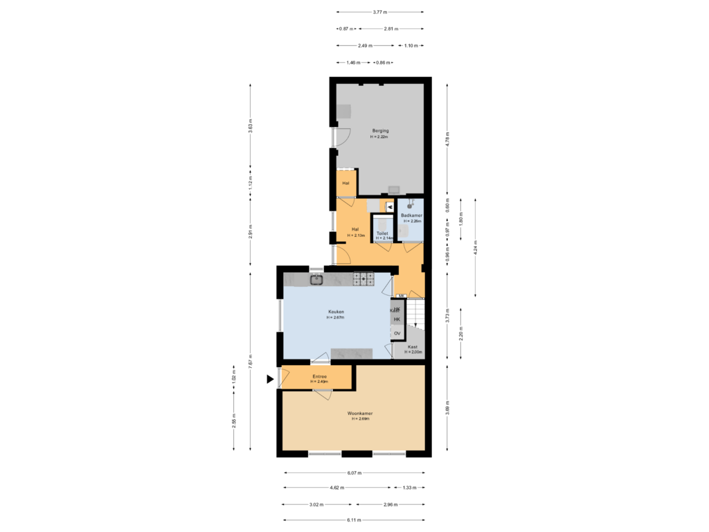 Bekijk plattegrond van Begane grond van Pothuizerweg 10