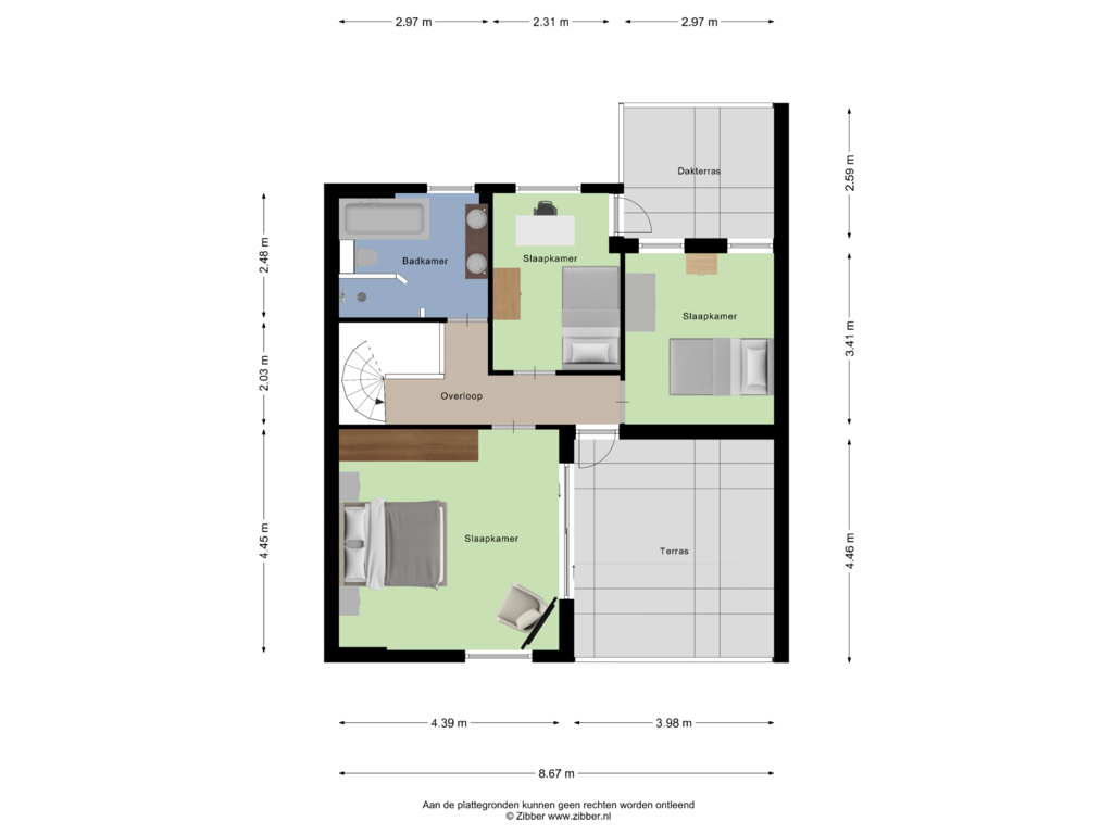 View floorplan of Eerste Verdieping of Thorbeckelaan 125