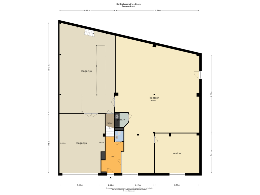 Bekijk plattegrond van Begane Grond van de Boelakkers 21