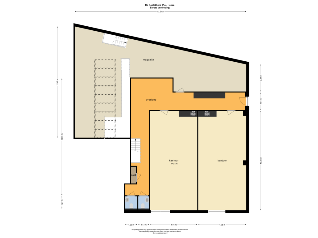 Bekijk plattegrond van Eerste Verdieping van de Boelakkers 21