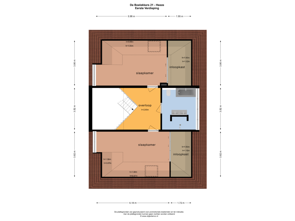 Bekijk plattegrond van Eerste Verdieping van de Boelakkers 21