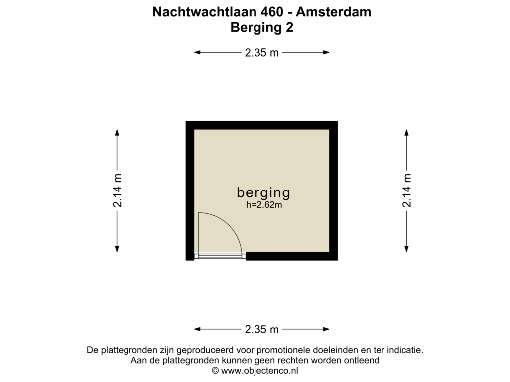 Bekijk plattegrond van BERGING 2 van Nachtwachtlaan 460