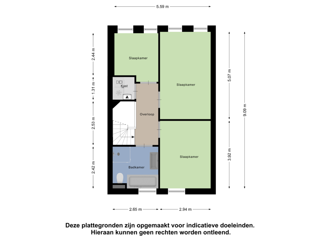 Bekijk plattegrond van Tweede Verdieping van Pigalle 13