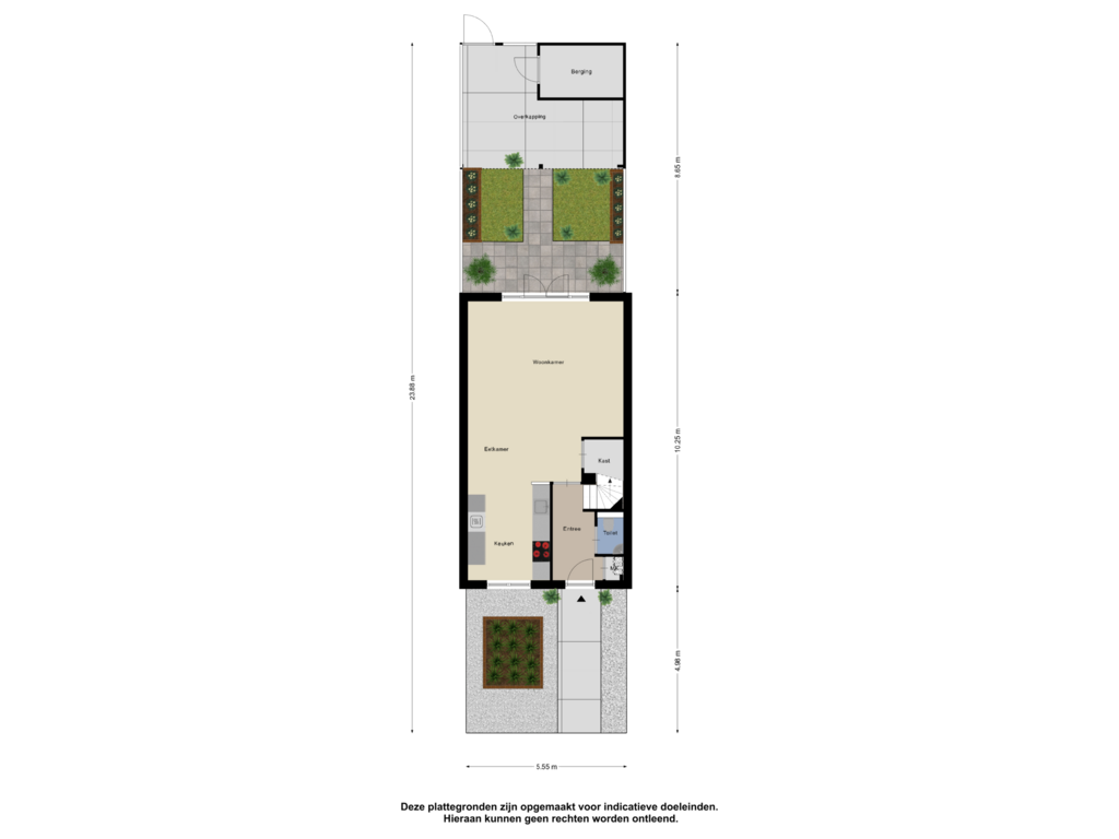 View floorplan of Begane grond Tuin of Achterbolst 28