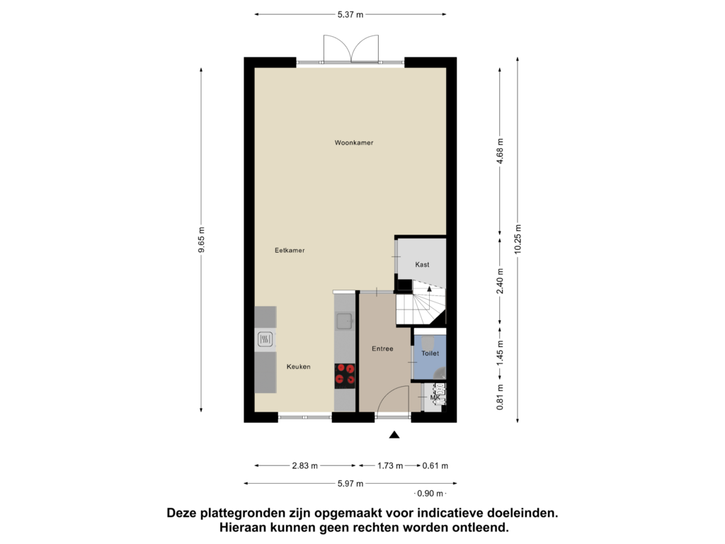 View floorplan of Begane grond of Achterbolst 28