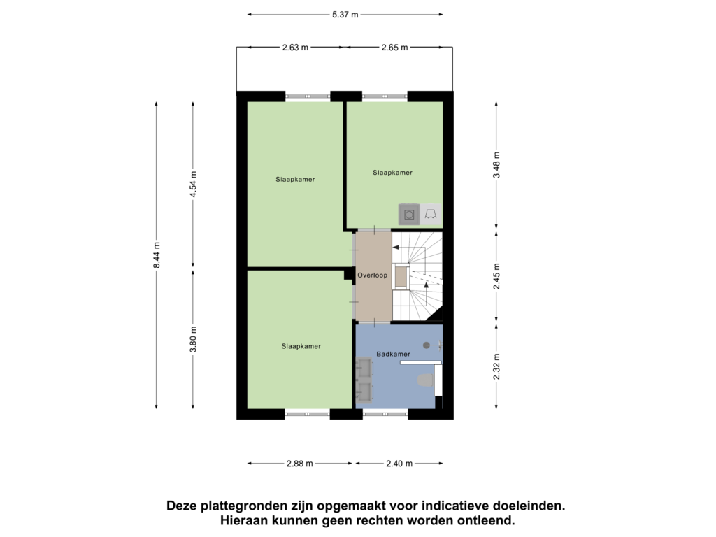 View floorplan of Eerste verdieping of Achterbolst 28