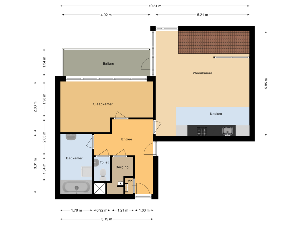 Bekijk plattegrond van Appartement van Dijkmeent 26