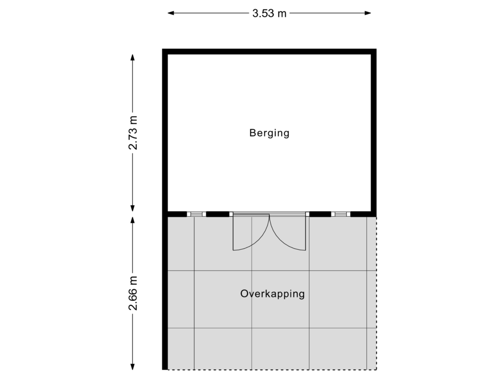 View floorplan of Berging of Buitenhof 53