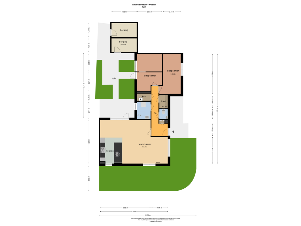 Bekijk plattegrond van Tuin van Timmerstraat 59