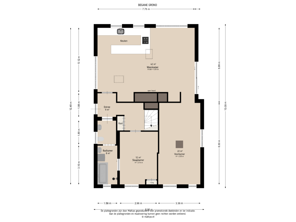 Bekijk plattegrond van Begane grond van Middelkoop 58