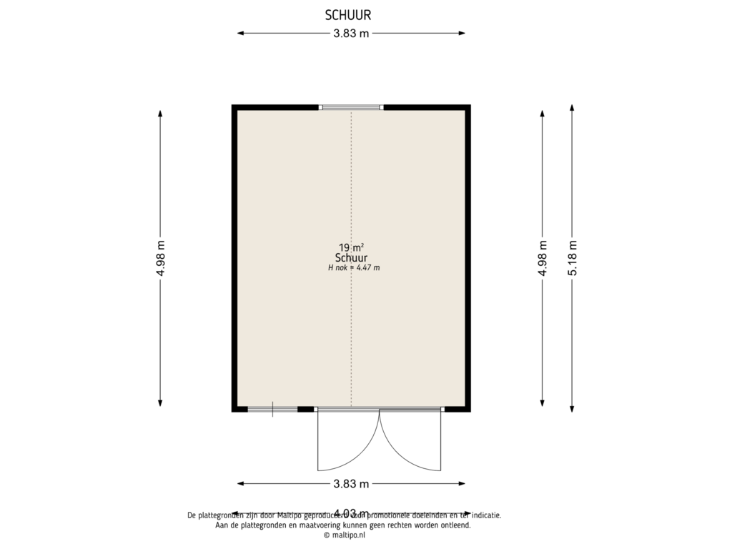 Bekijk plattegrond van Schuur van Middelkoop 58