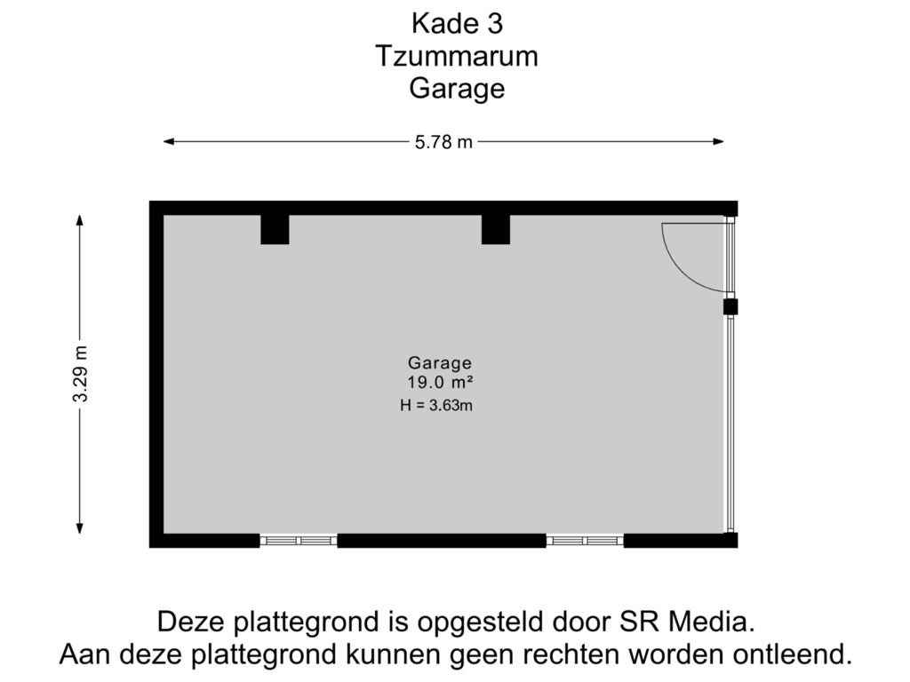 View floorplan of Garage of Kade 3