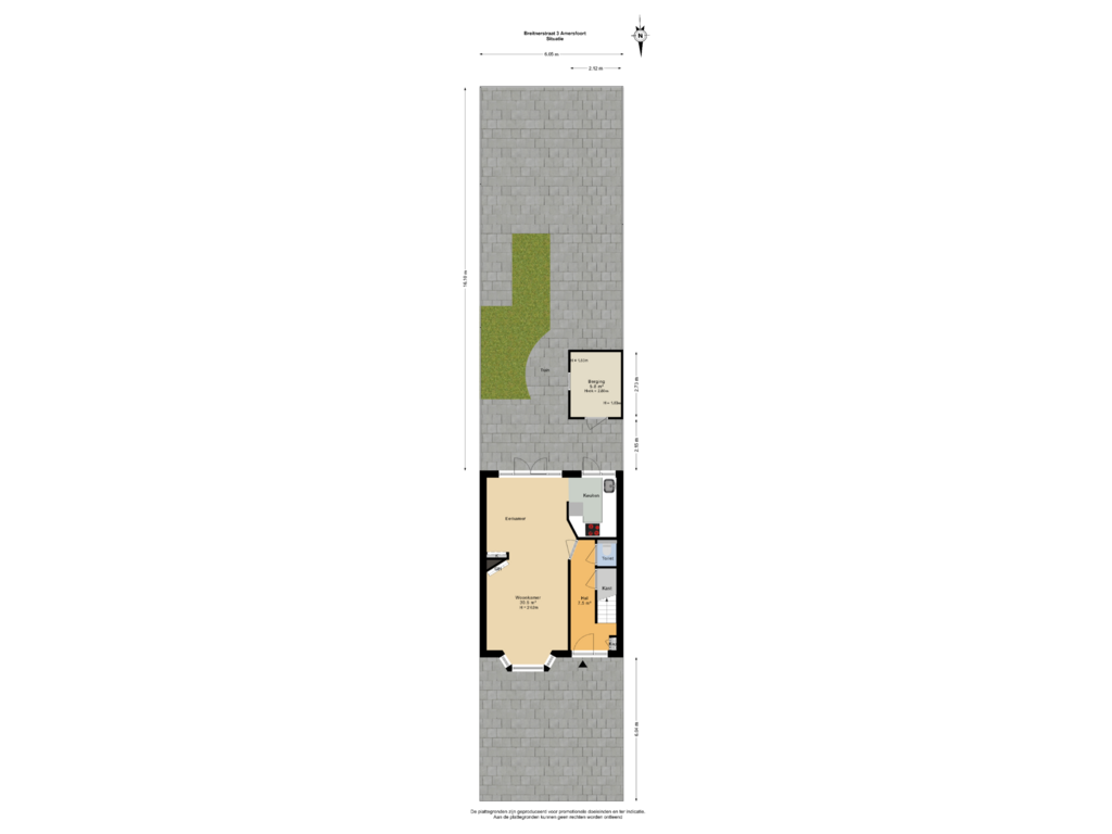 Bekijk plattegrond van Situatie van Breitnerstraat 3