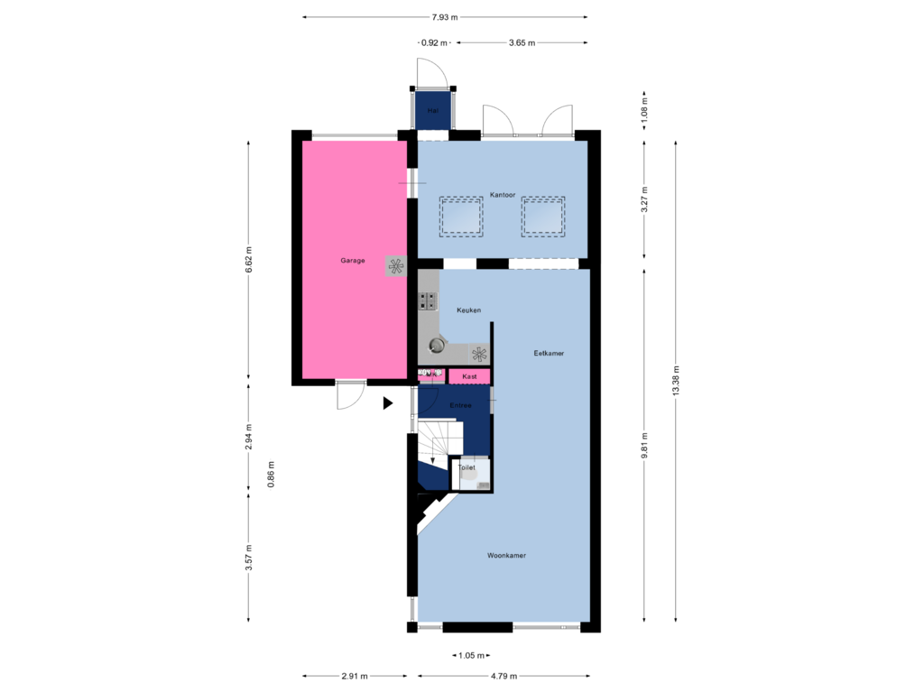 Bekijk plattegrond van Begane Grond van Ds. Louwe Kooymanslaan 21