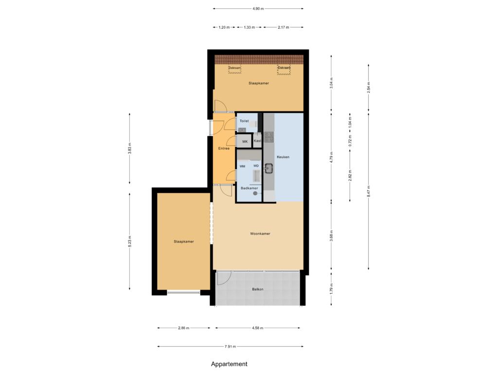 Bekijk plattegrond van Appartement van Marshallplein 228