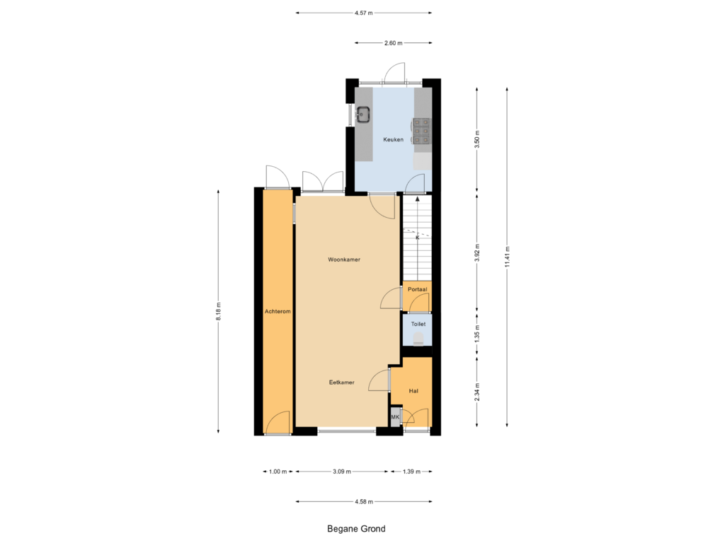 Bekijk plattegrond van Begane Grond van Paterstraat 26