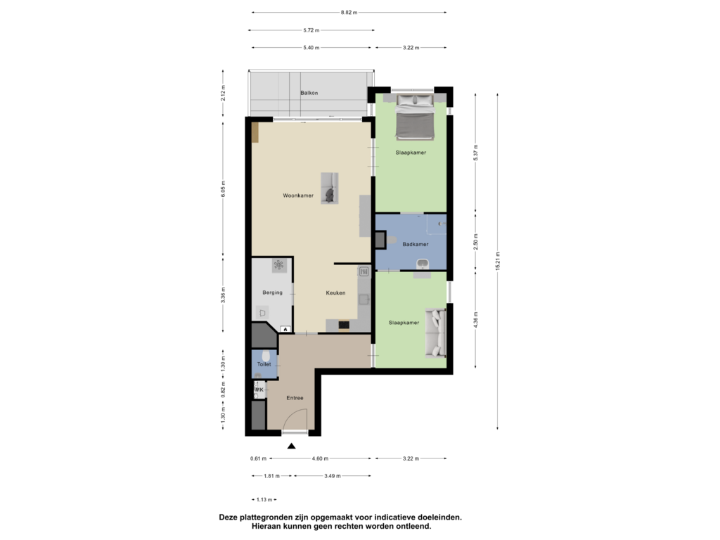 Bekijk plattegrond van Appartement van Rustenborchdreef 56