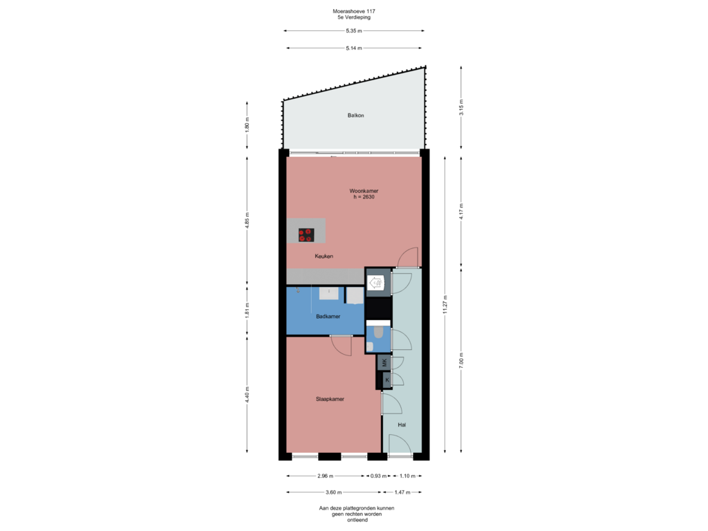 Bekijk plattegrond van 5e Verdieping van Moerashoeve 117