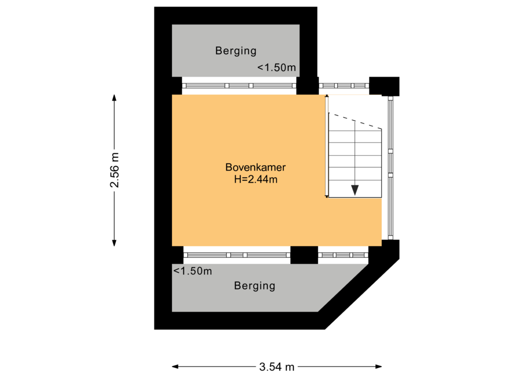 View floorplan of Eerste verdieping of Kijftenbeltlaan 32