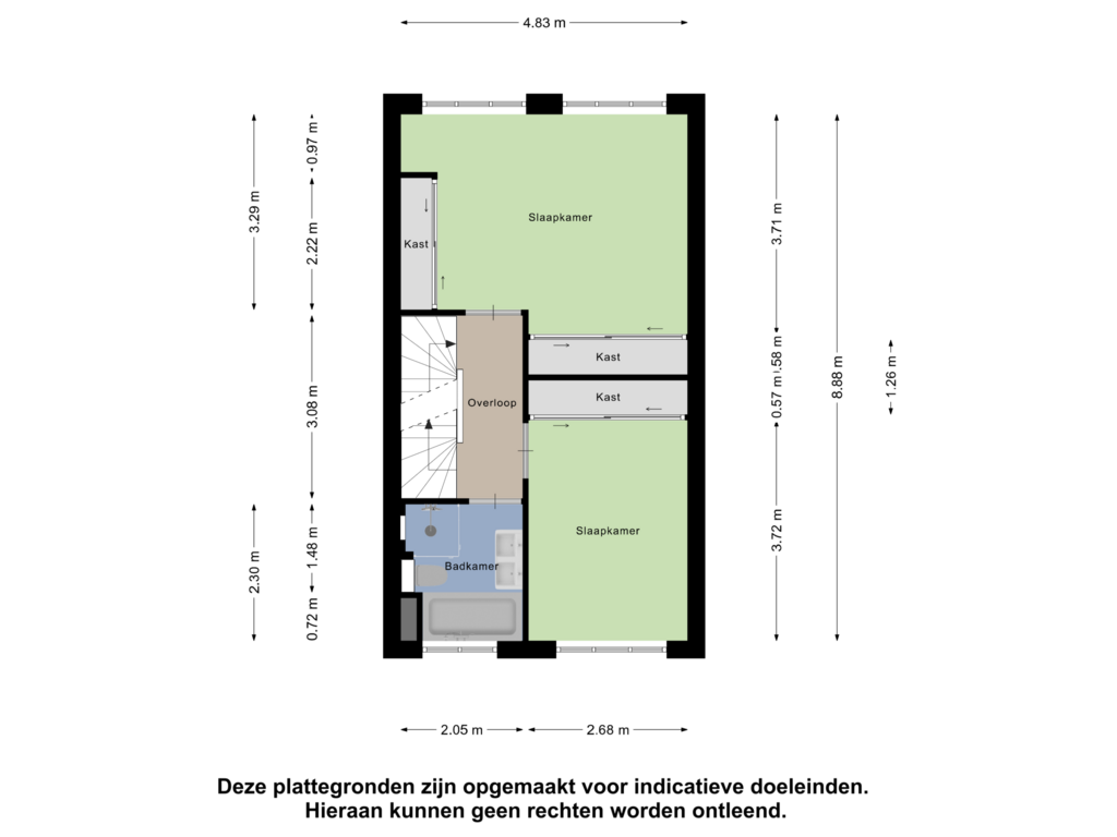 Bekijk plattegrond van Eerste Verdieping van Prins Clausstraat 65