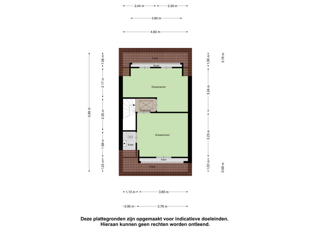 Bekijk plattegrond van Tweede Verdieping van Prins Clausstraat 65