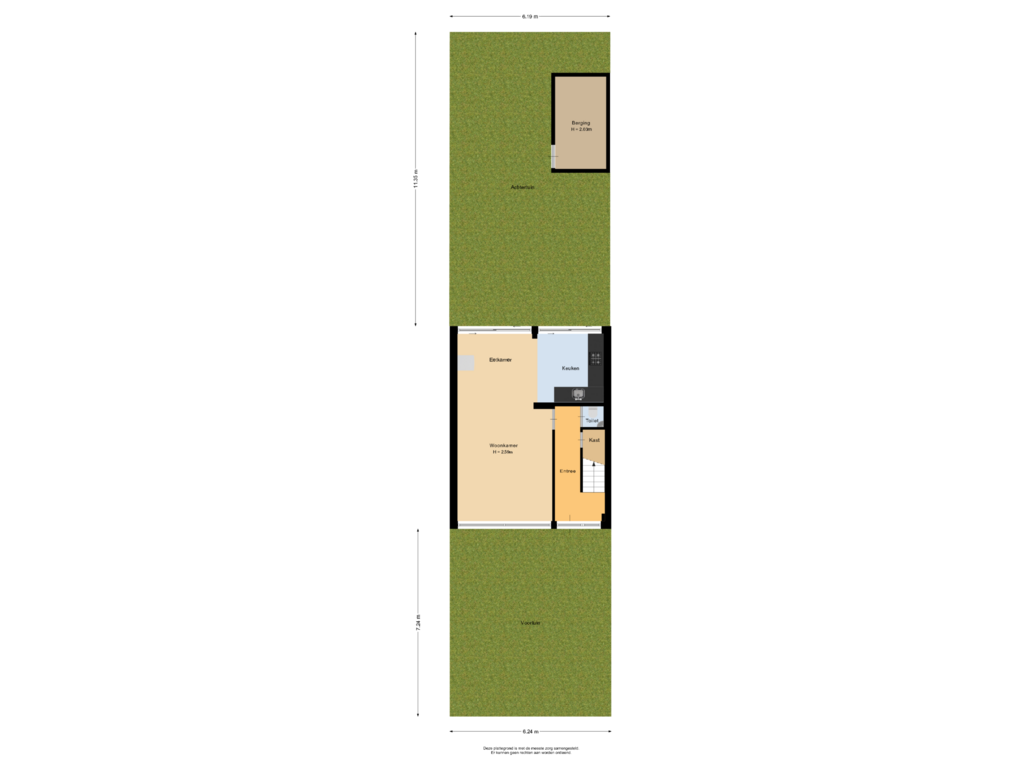 Bekijk plattegrond van Situatie van Kiplingstraat 121