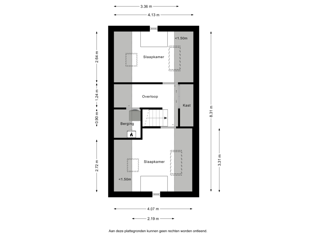 Bekijk plattegrond van Tweede verdieping van Burg. Canterslaan 5