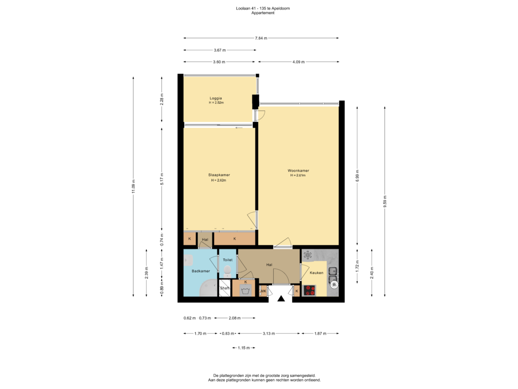 View floorplan of Appartement of Loolaan 41-135