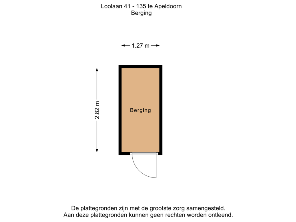 View floorplan of Berging of Loolaan 41-135