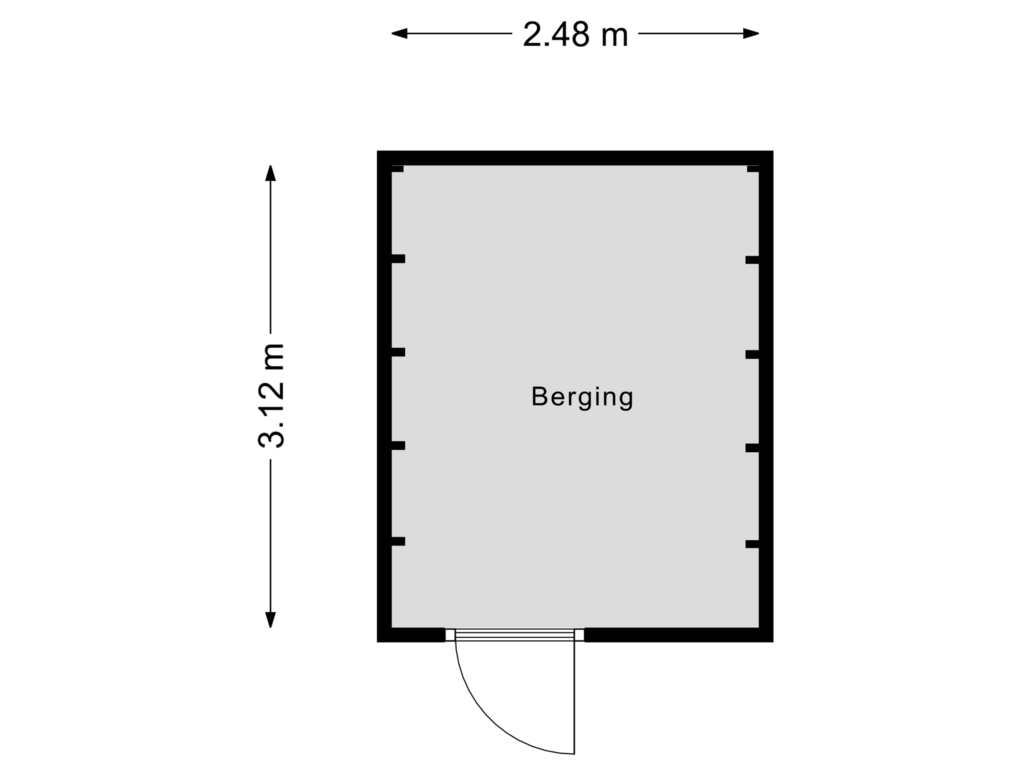 Bekijk plattegrond van Berging van Berkendreef 11-B