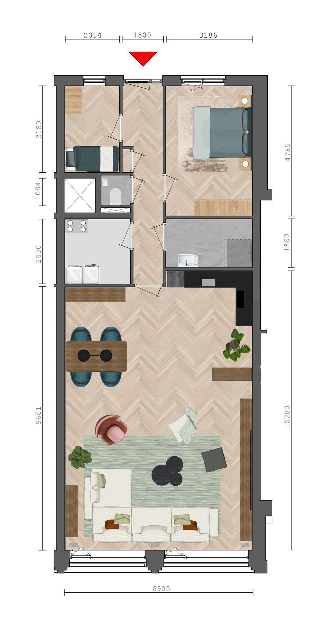 Foto 2 van Vaart ZZ 40c begane grond (bouwnummer 2)