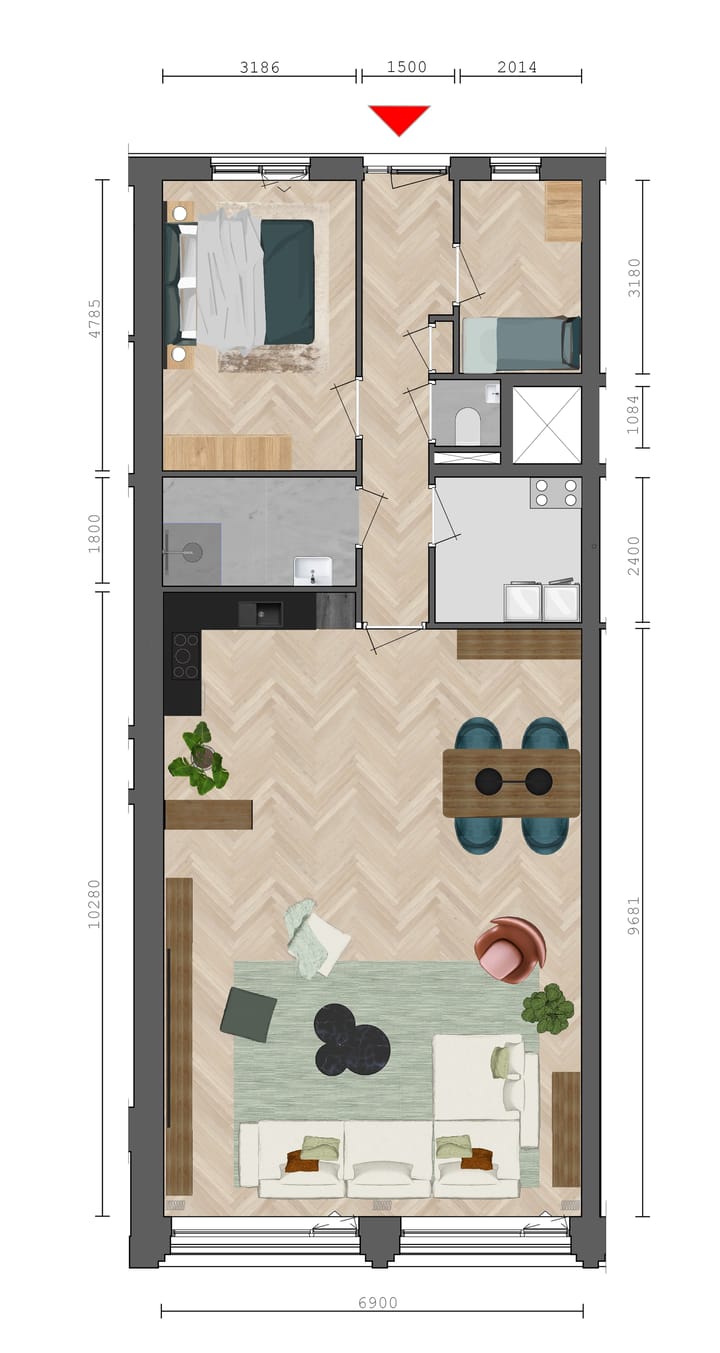 Foto 1 van Vaart ZZ 40d begane grond (bouwnummer 1)