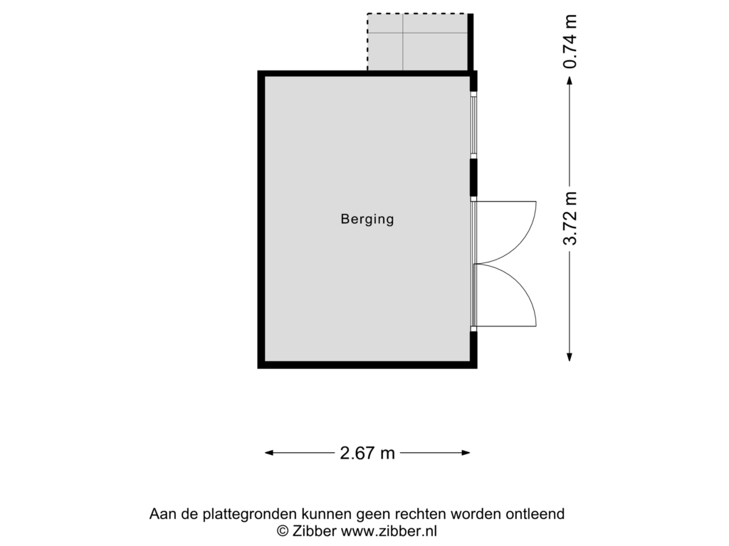 View floorplan of Berging of Sluisweg 8-H