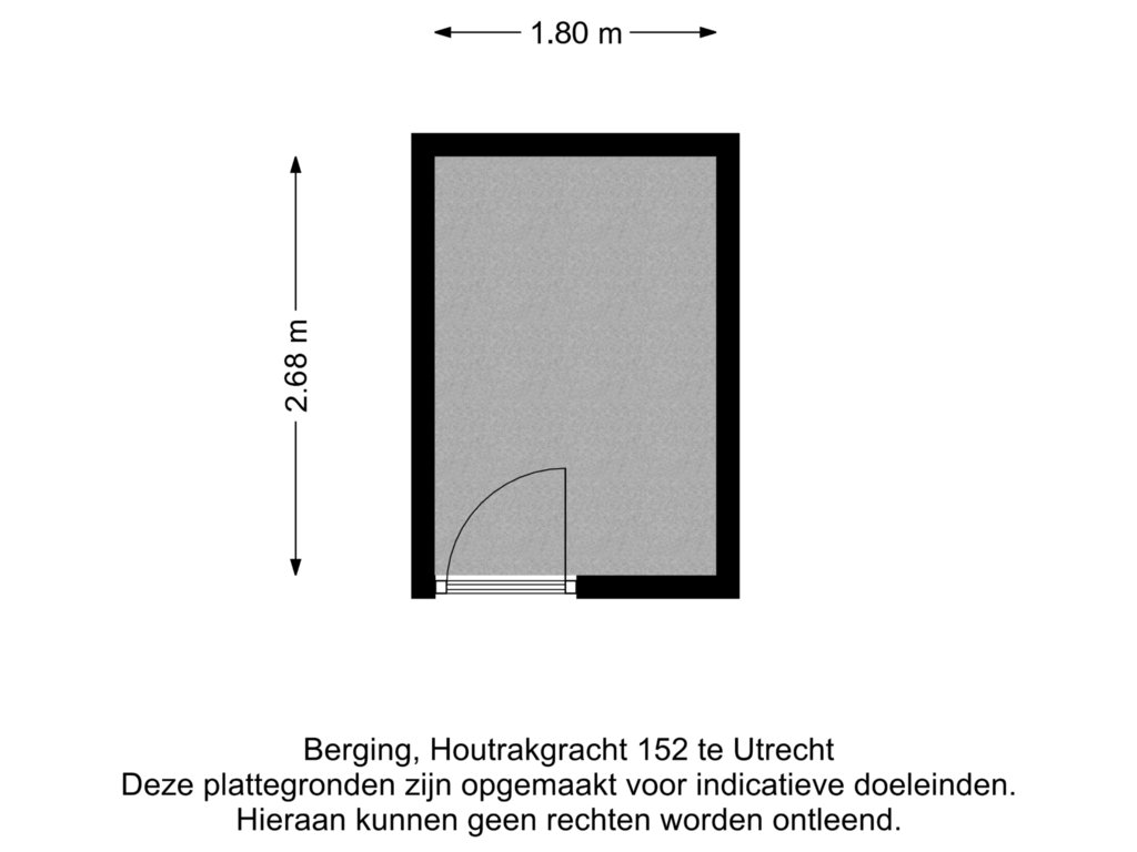 View floorplan of Berging of Houtrakgracht 152
