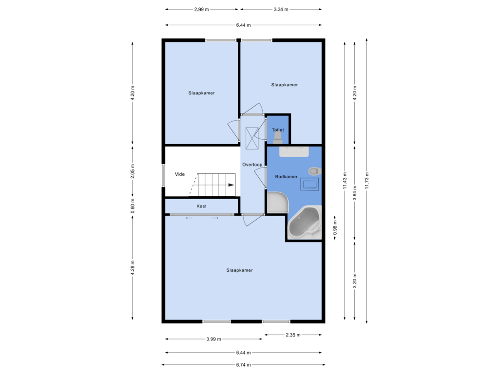 Bekijk plattegrond van Eerste verdieping van Bosboomplantsoen 4